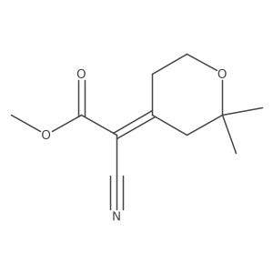 Methyl 2-cyano(2,2-dimethyltetrahydro-4H-pyran-4-ylidene)acetate Structure