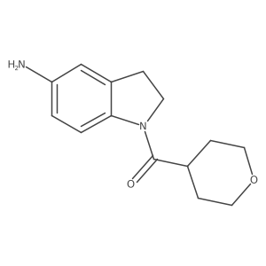 1-(Oxane-4-carbonyl)-2,3-dihydro-1H-indol-5-amine结构式