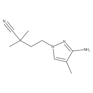 4-(3-Amino-4-methyl-1H-pyrazol-1-YL)-2,2-dimethylbutanenitrile Structure