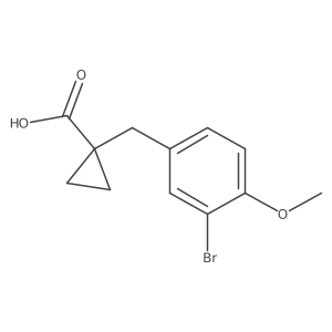 1-(3-Bromo-4-methoxybenzyl)cyclopropane-1-carboxylic acid Structure