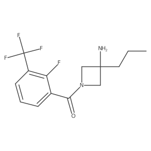 Methanone, (3-amino-3-propyl-1-azetidinyl)[2-fluoro-3-(trifluoromethyl)phenyl]- Structure