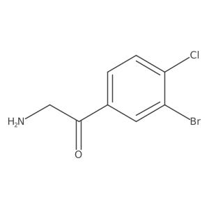 2-Amino-1-(3-bromo-4-chlorophenyl)ethan-1-one Structure