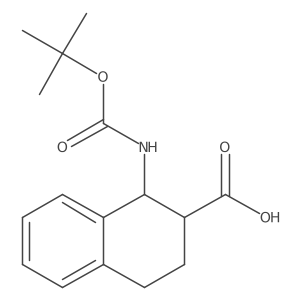 (1R,2R)-1-tert-Butoxycarbonylamino-1,2,3,4-tetrahydro-naphthalene-2-carboxylic acid Structure