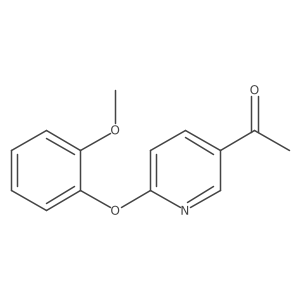 Ethanone, 1-[6-(2-methoxyphenoxy)-3-pyridinyl]-结构式