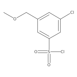 3-Chloro-5-(methoxymethyl)benzene-1-sulfonyl chloride结构式
