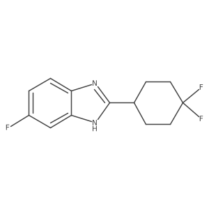 2-(4,4-difluorocyclohexyl)-6-fluoro-1H-1,3-benzodiazole结构式
