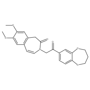 3-[2-(3,4-dihydro-2H-1,5-benzodioxepin-7-yl)-2-oxoethyl]-7,8-dimethoxy-1,3-dihydro-2H-3-benzazepin-2-one Structure