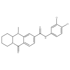 N-(3,4-dichlorophenyl)-5-methyl-11-oxo-5,6,7,8,9,11-hexahydro-5aH-pyrido[2,1-b]quinazoline-3-carboxamide结构式