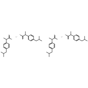 Copper, tetrakis[I(1/4)-[I+/--methyl-4-(2-methylpropyl)benzeneacetato-I masculineO:I masculineOa(2)]]di-, (Cu-Cu) Structure