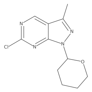 6-Chloro-3-methyl-1-(tetrahydro-2H-pyran-2-yl)-1H-pyrazolo[3,4-d]pyrimidine Structure