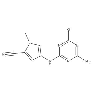 4-((4-Amino-6-chloro-1,3,5-triazin-2-yl)amino)-1-methyl-1H-pyrrole-2-carbonitrile结构式