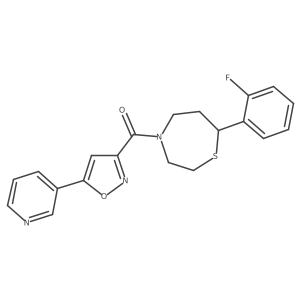 (7-(2-Fluorophenyl)-1,4-thiazepan-4-yl)(5-(pyridin-3-yl)isoxazol-3-yl)methanone结构式