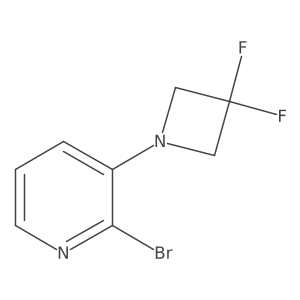 2-Bromo-3-(3,3-difluoroazetidin-1-yl)pyridine结构式