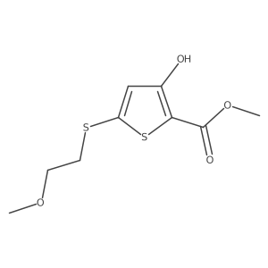Methyl 3-hydroxy-5-((2-methoxyethyl)thio)thiophene-2-carboxylate Structure