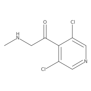 1-(3,5-Dichloropyridin-4-yl)-2-(methylamino)ethan-1-one结构式