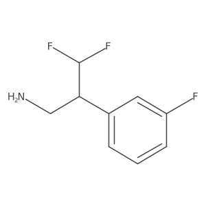3,3-Difluoro-2-(3-fluorophenyl)propan-1-amine结构式