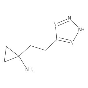 1-[2-(1H-1,2,3,4-tetrazol-5-yl)ethyl]cyclopropan-1-amine结构式