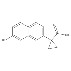 1-(7-Bromonaphthalen-2-YL)cyclopropane-1-carboxylic acid结构式
