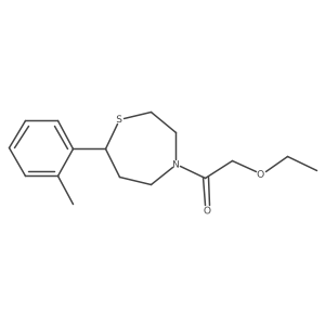 2-Ethoxy-1-(7-(o-tolyl)-1,4-thiazepan-4-yl)ethanone结构式