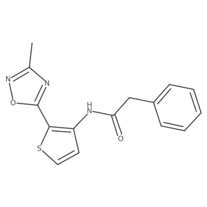 N-[2-(3-methyl-1,2,4-oxadiazol-5-yl)thiophen-3-yl]-2-phenylacetamide结构式