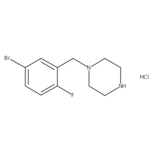 1-[(5-Bromo-2-fluorophenyl)methyl]piperazine hydrochloride Structure