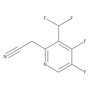2-(3-(Difluoromethyl)-4,5-difluoropyridin-2-yl)acetonitrile结构式
