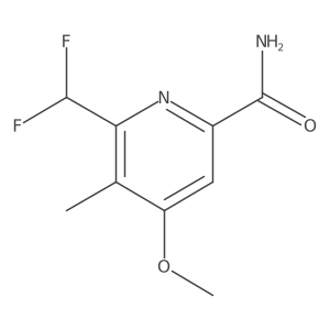 2-(Difluoromethyl)-4-methoxy-3-methylpyridine-6-carboxamide Structure