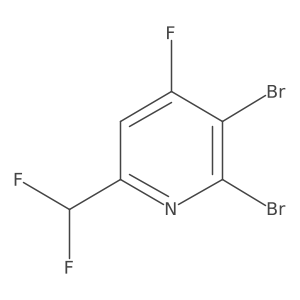 2,3-Dibromo-6-(difluoromethyl)-4-fluoropyridine Structure