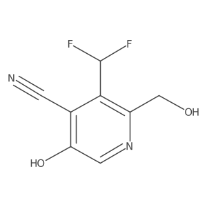 3-(Difluoromethyl)-5-hydroxy-2-(hydroxymethyl)isonicotinonitrile Structure