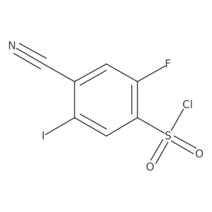 4-Cyano-2-fluoro-5-iodobenzene-1-sulfonyl chloride Structure