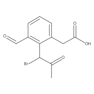 2-(1-Bromo-2-oxopropyl)-3-formylphenylacetic acid结构式