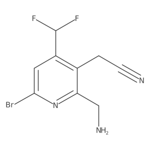 2-(Aminomethyl)-6-bromo-4-(difluoromethyl)pyridine-3-acetonitrile Structure