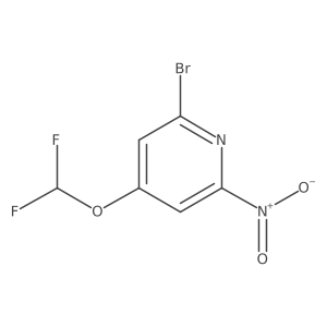 2-Bromo-4-(difluoromethoxy)-6-nitropyridine Structure
