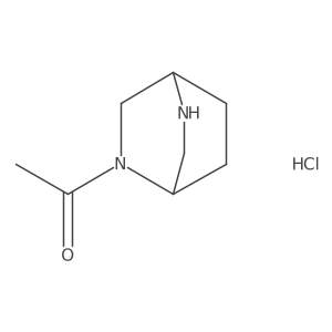 1-(2,5-Diazabicyclo[2.2.2]octan-2-yl)ethanone;hydrochloride Structure