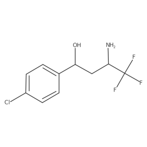 3-Amino-1-(4-chlorophenyl)-4,4,4-trifluorobutan-1-ol结构式