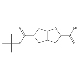 5-[(tert-butoxy)carbonyl]-hexahydro-2H-furo[2,3-c]pyrrole-2-carboxylic acid结构式