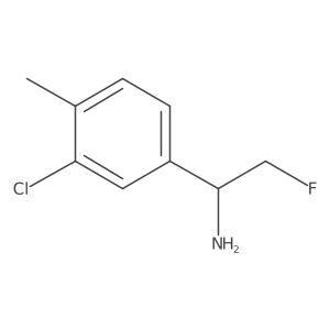 1-(3-Chloro-4-methylphenyl)-2-fluoroethan-1-amine结构式