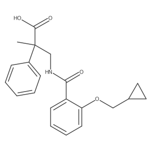 Benzeneacetic acid, I+/--[[[2-(cyclopropylmethoxy)benzoyl]amino]methyl]-I+/--methyl-结构式