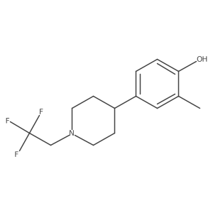 2-Methyl-4-[1-(2,2,2-trifluoroethyl)-4-piperidinyl]phenol结构式