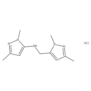 N-[(2,5-dimethylpyrazol-3-yl)methyl]-2,5-dimethylpyrazol-3-amine;hydrochloride结构式