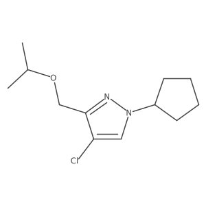 4-chloro-1-cyclopentyl-3-(isopropoxymethyl)-1H-pyrazole Structure