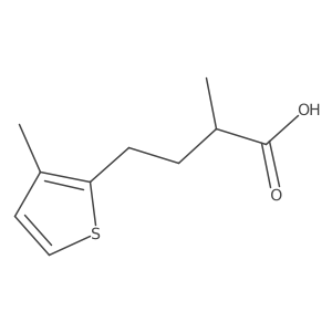 2-Methyl-4-(3-methylthiophen-2-yl)butanoic acid结构式