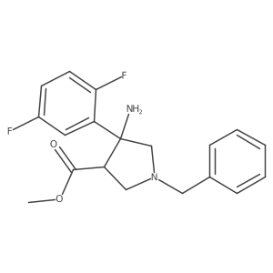 Methyl 4-amino-1-benzyl-4-(2,5-difluorophenyl)pyrrolidine-3-carboxylate Structure