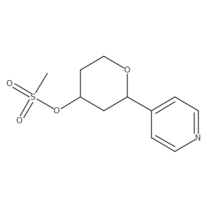 2-(Pyridin-4-yl)oxan-4-yl methanesulfonate结构式