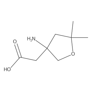 2-(3-Amino-5,5-dimethyloxolan-3-yl)acetic acid结构式