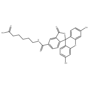 6-(Fluorescein-5-carboxamido)hexanoic acid结构式