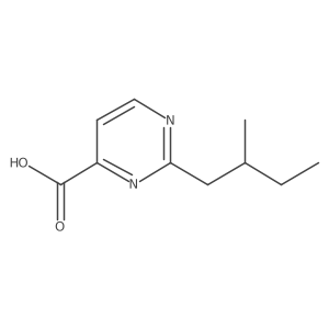 2-(2-Methylbutyl)pyrimidine-4-carboxylic acid Structure