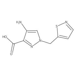 4-amino-1-[(1,2-thiazol-5-yl)methyl]-1H-pyrazole-3-carboxylic acid Structure