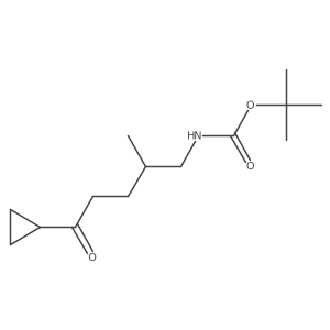 tert-butyl N-(5-cyclopropyl-2-methyl-5-oxopentyl)carbamate结构式
