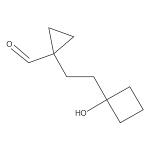 1-[2-(1-Hydroxycyclobutyl)ethyl]cyclopropane-1-carbaldehyde结构式